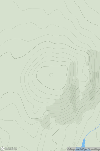 Thumbnail image for Creag a' Chlachain showing contour plot for surrounding peak