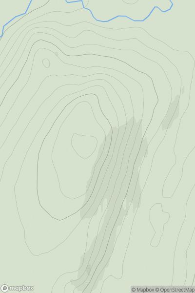 Thumbnail image for Creag Innis an Daimh Dhuibh showing contour plot for surrounding peak