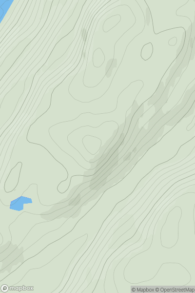 Thumbnail image for Creag Nighean Iain Duinn (Foyers Hill) showing contour plot for surrounding peak