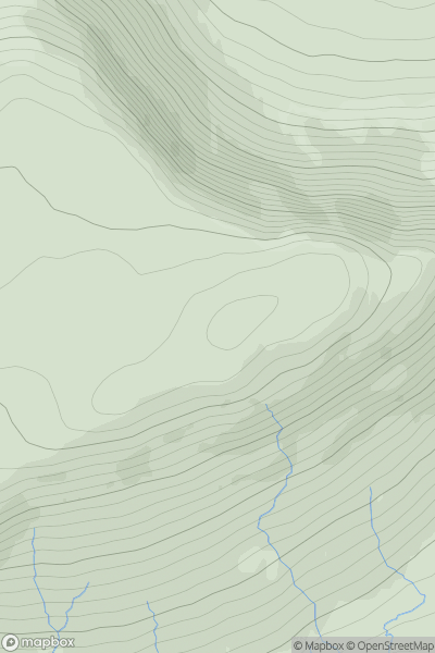 Thumbnail image for Druim na h-Achlaise showing contour plot for surrounding peak