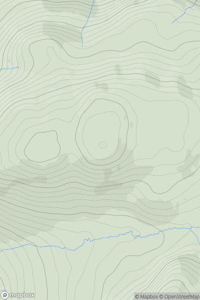 Thumbnail image for Na Cruachan showing contour plot for surrounding peak