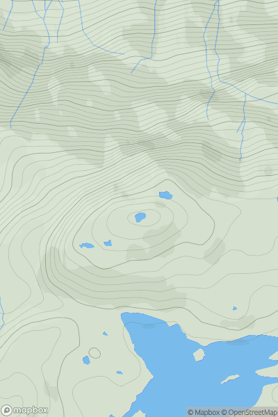 Thumbnail image for Carn Loch nan Eun showing contour plot for surrounding peak