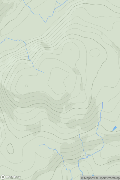 Thumbnail image for Meall Ruadh showing contour plot for surrounding peak