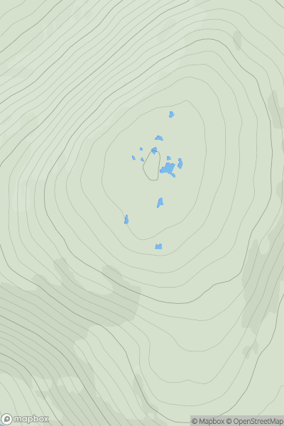 Thumbnail image for Meall an Fhliuchaird showing contour plot for surrounding peak