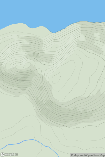 Thumbnail image for Creag Mhaol showing contour plot for surrounding peak