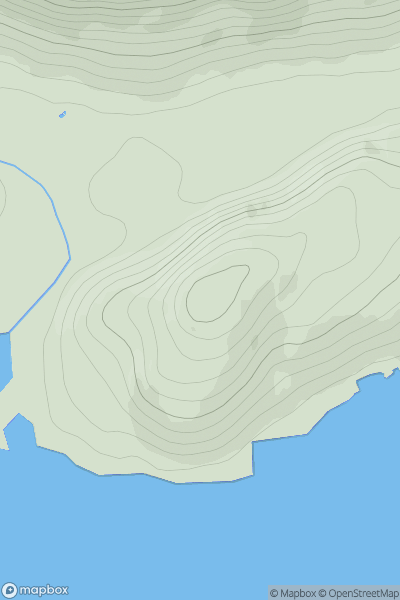 Thumbnail image for Fireach Ard showing contour plot for surrounding peak