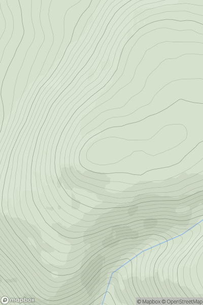 Thumbnail image for Carn an Tuirc showing contour plot for surrounding peak