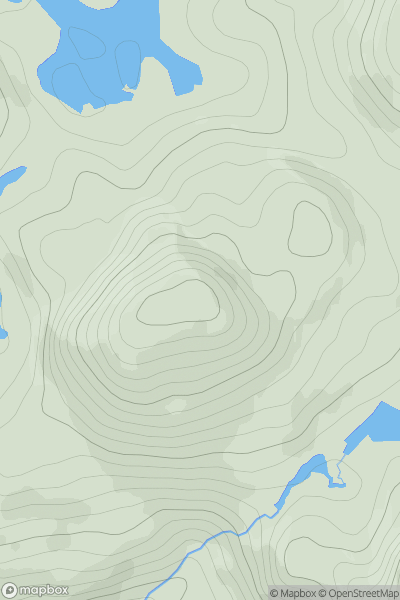 Thumbnail image for Meall Fuaraidh showing contour plot for surrounding peak