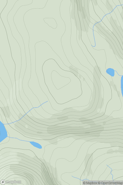 Thumbnail image for Meall na Fhuaid showing contour plot for surrounding peak
