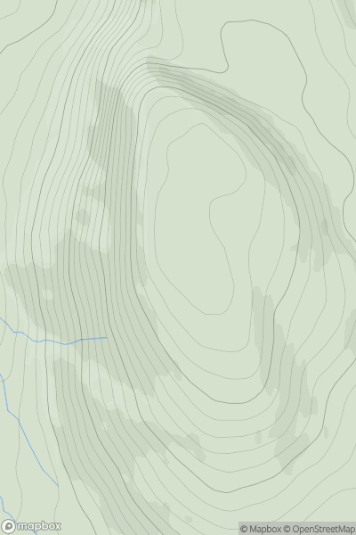 Thumbnail image for Croic-bheinn showing contour plot for surrounding peak