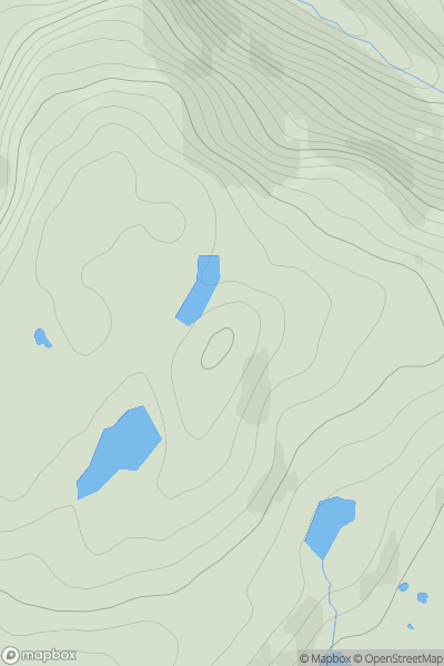 Thumbnail image for Carn a' Bhiorain showing contour plot for surrounding peak