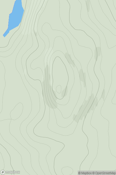 Thumbnail image for Beinn Dearg Bad Chailleach showing contour plot for surrounding peak