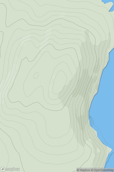 Thumbnail image for Meall nam Meallan showing contour plot for surrounding peak