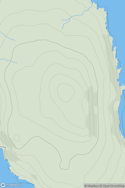 Thumbnail image for An Eilid showing contour plot for surrounding peak