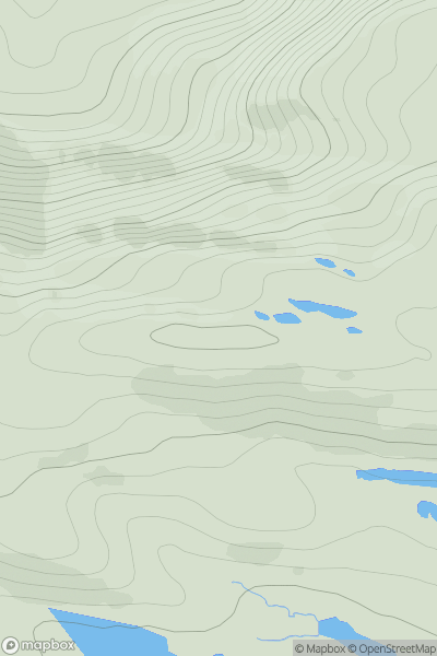 Thumbnail image for Beinn Chroisg showing contour plot for surrounding peak