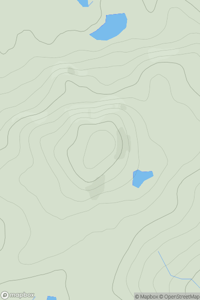 Thumbnail image for Beinn an Duibhe showing contour plot for surrounding peak