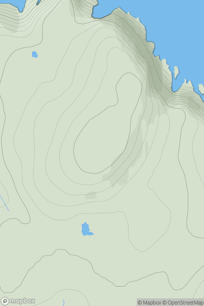 Thumbnail image for Dunan Mor showing contour plot for surrounding peak