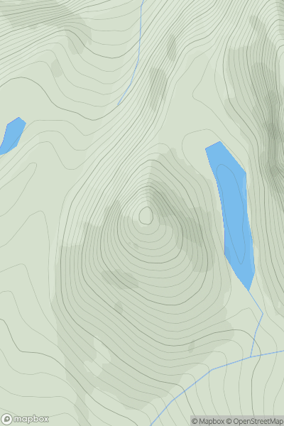 Thumbnail image for Sgor Fhionnaich showing contour plot for surrounding peak