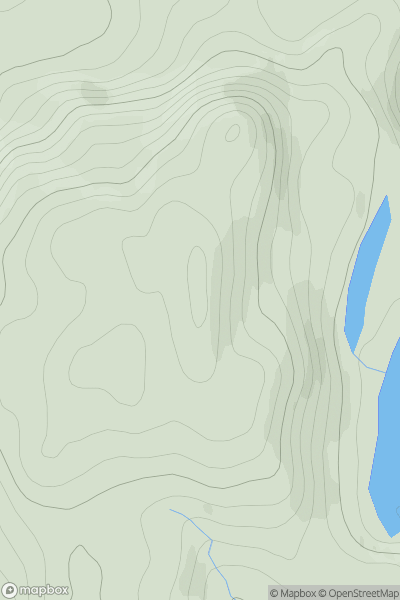 Thumbnail image for Meall an Ceirileach showing contour plot for surrounding peak