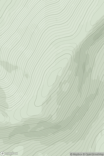 Thumbnail image for Creag Leacach showing contour plot for surrounding peak