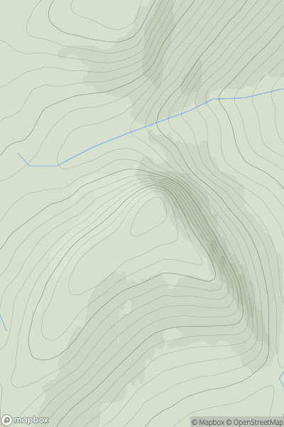 Thumbnail image for Feinne-bheinn Bheag showing contour plot for surrounding peak