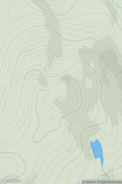 Thumbnail image for Cnoc an Fhreiceadain (The Watch Hill) showing contour plot for surrounding peak