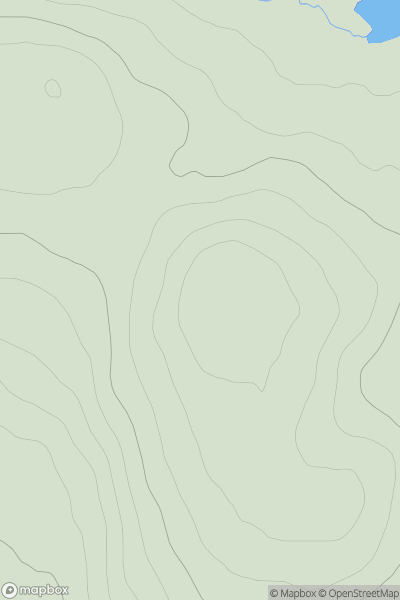 Thumbnail image for Pole Hill (Meall an Loch Ghlasail) showing contour plot for surrounding peak