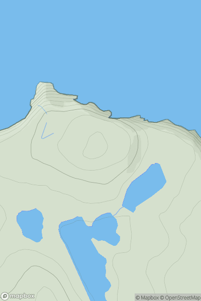 Thumbnail image for Dunnet Head showing contour plot for surrounding peak