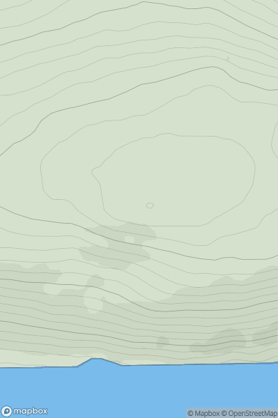 Thumbnail image for A' Chraisg showing contour plot for surrounding peak