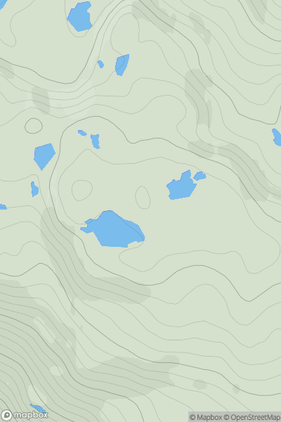 Thumbnail image for Beinn Aird da Loch showing contour plot for surrounding peak