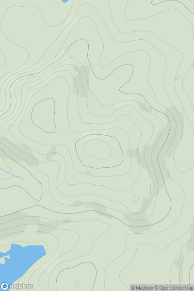 Thumbnail image for Cnoc an Dubharlainn showing contour plot for surrounding peak