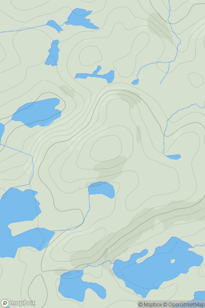 Thumbnail image for Cnoc Mhichie showing contour plot for surrounding peak