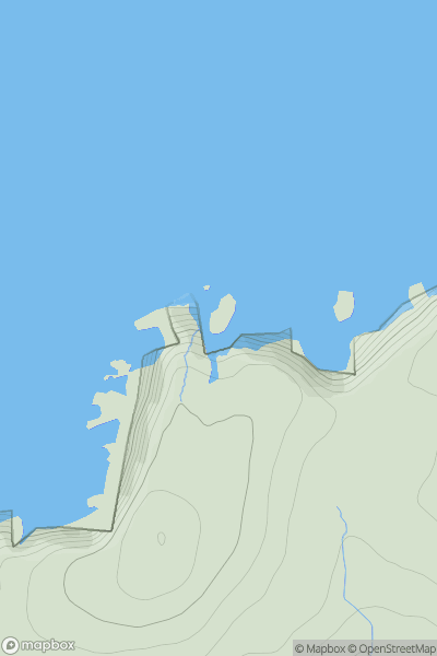 Thumbnail image for Great Stac of Handa showing contour plot for surrounding peak