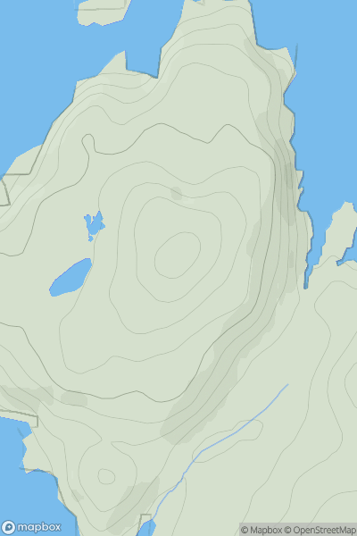 Thumbnail image for Sidhean nan Ealachan showing contour plot for surrounding peak