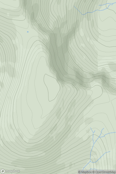 Thumbnail image for Creag a' Lain showing contour plot for surrounding peak