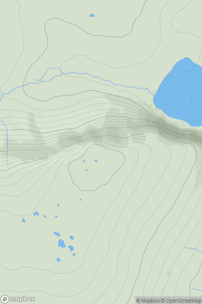 Thumbnail image for Suidh' a' Mhinn showing contour plot for surrounding peak