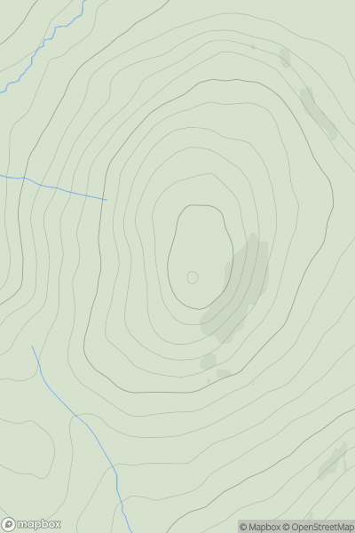 Thumbnail image for Braon a' Mheallain showing contour plot for surrounding peak