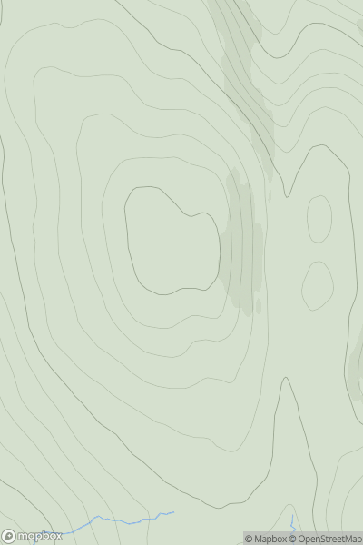 Thumbnail image for Beinn na Creiche showing contour plot for surrounding peak