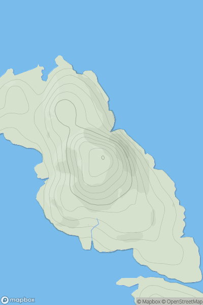 Thumbnail image for Meall Mor (Eilean Tigh) showing contour plot for surrounding peak