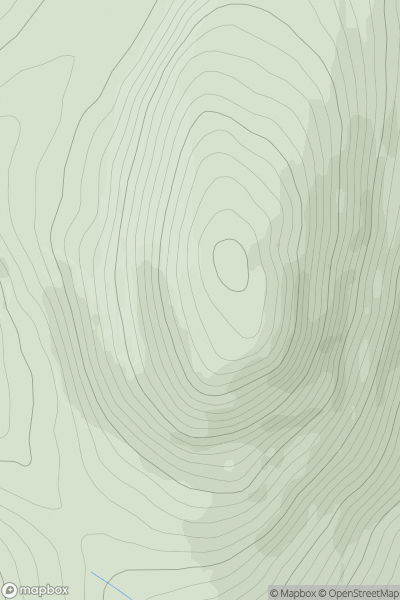 Thumbnail image for Beinn Staic showing contour plot for surrounding peak