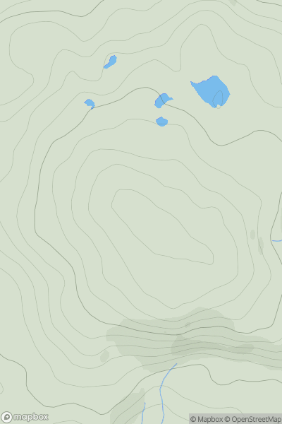 Thumbnail image for Beinn nan Dubh-lochan showing contour plot for surrounding peak