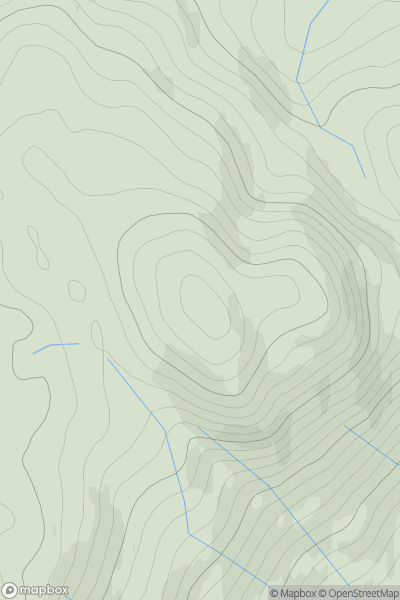 Thumbnail image for Beinn Loch a' Mhuilinn showing contour plot for surrounding peak