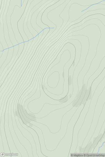 Thumbnail image for Bheinn Shuardail (Ben Suardal) showing contour plot for surrounding peak
