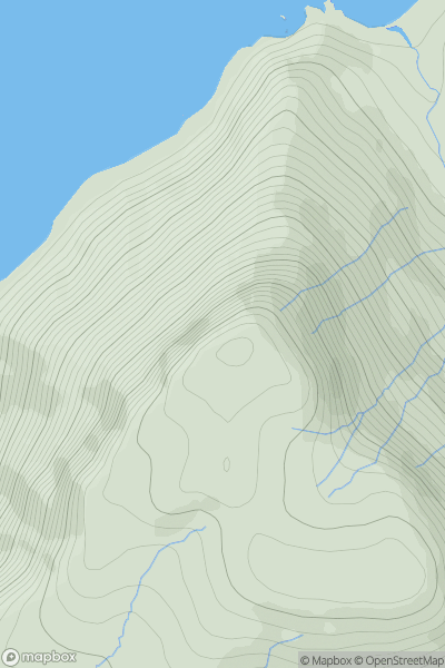 Thumbnail image for Bloodstone Hill showing contour plot for surrounding peak