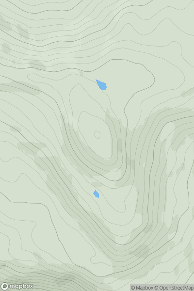 Thumbnail image for Beinn Charsaig showing contour plot for surrounding peak