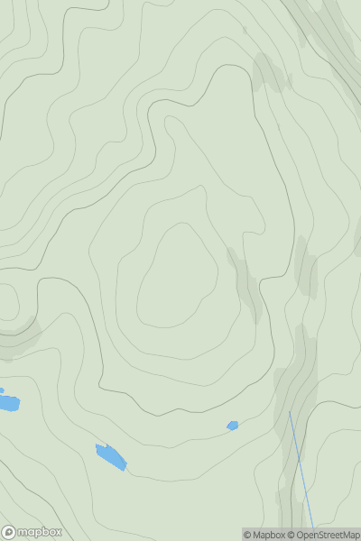 Thumbnail image for Cnoc an da Chinn showing contour plot for surrounding peak