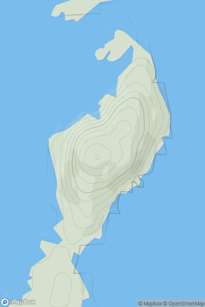 Thumbnail image for Cruachan (Lunga) showing contour plot for surrounding peak