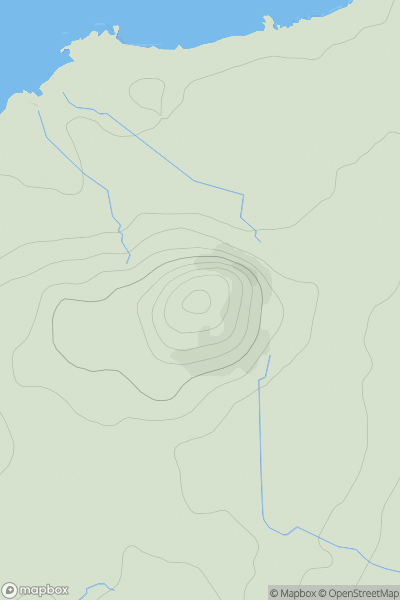 Thumbnail image for Dun I showing contour plot for surrounding peak