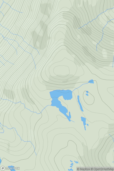 Thumbnail image for Creag nan Lochan showing contour plot for surrounding peak