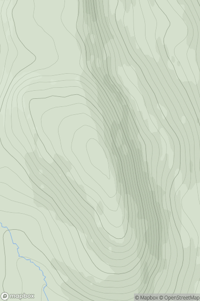 Thumbnail image for Beinn an Leathaid showing contour plot for surrounding peak